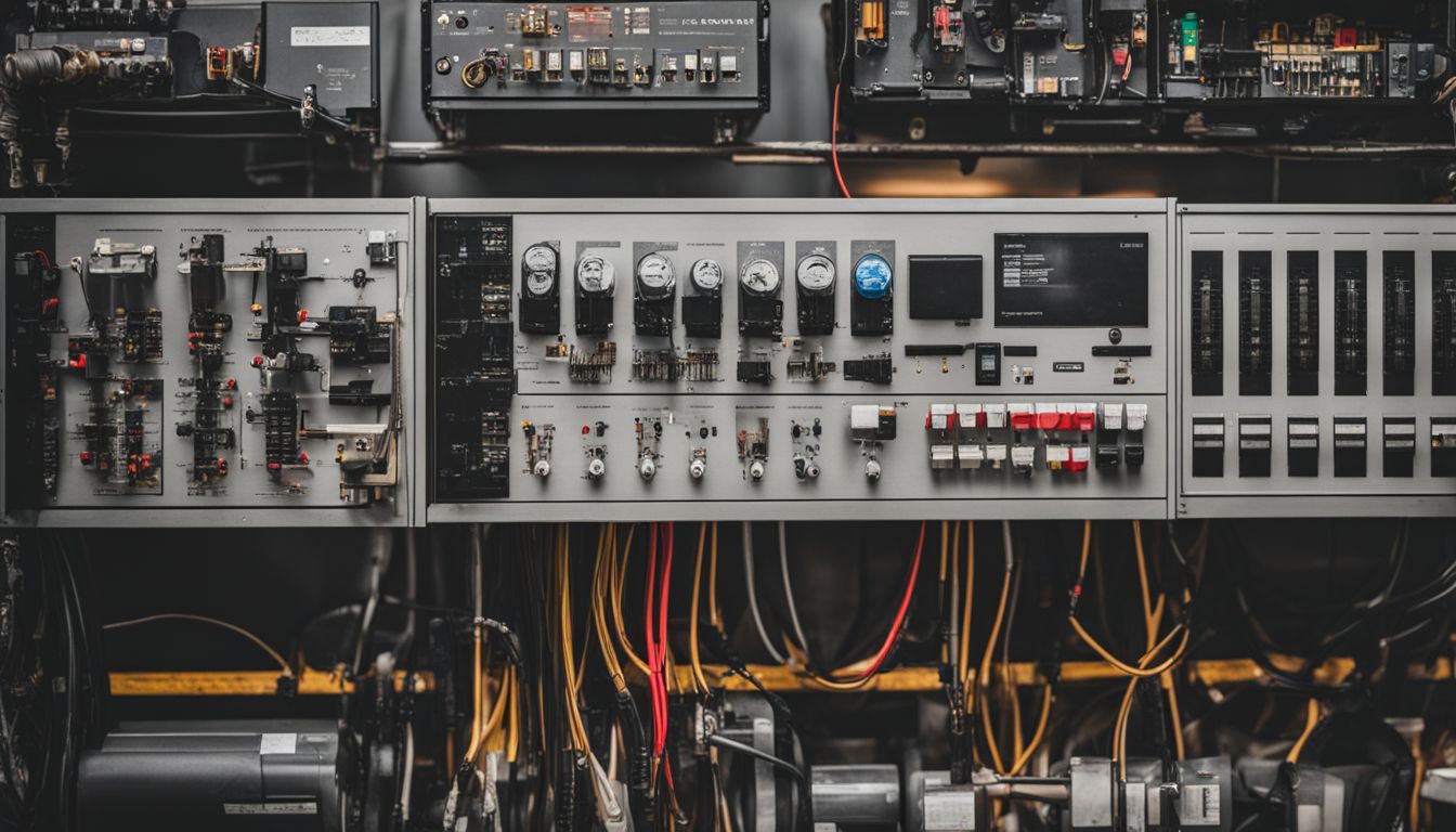 An organized industrial electrical panel captured in high resolution.